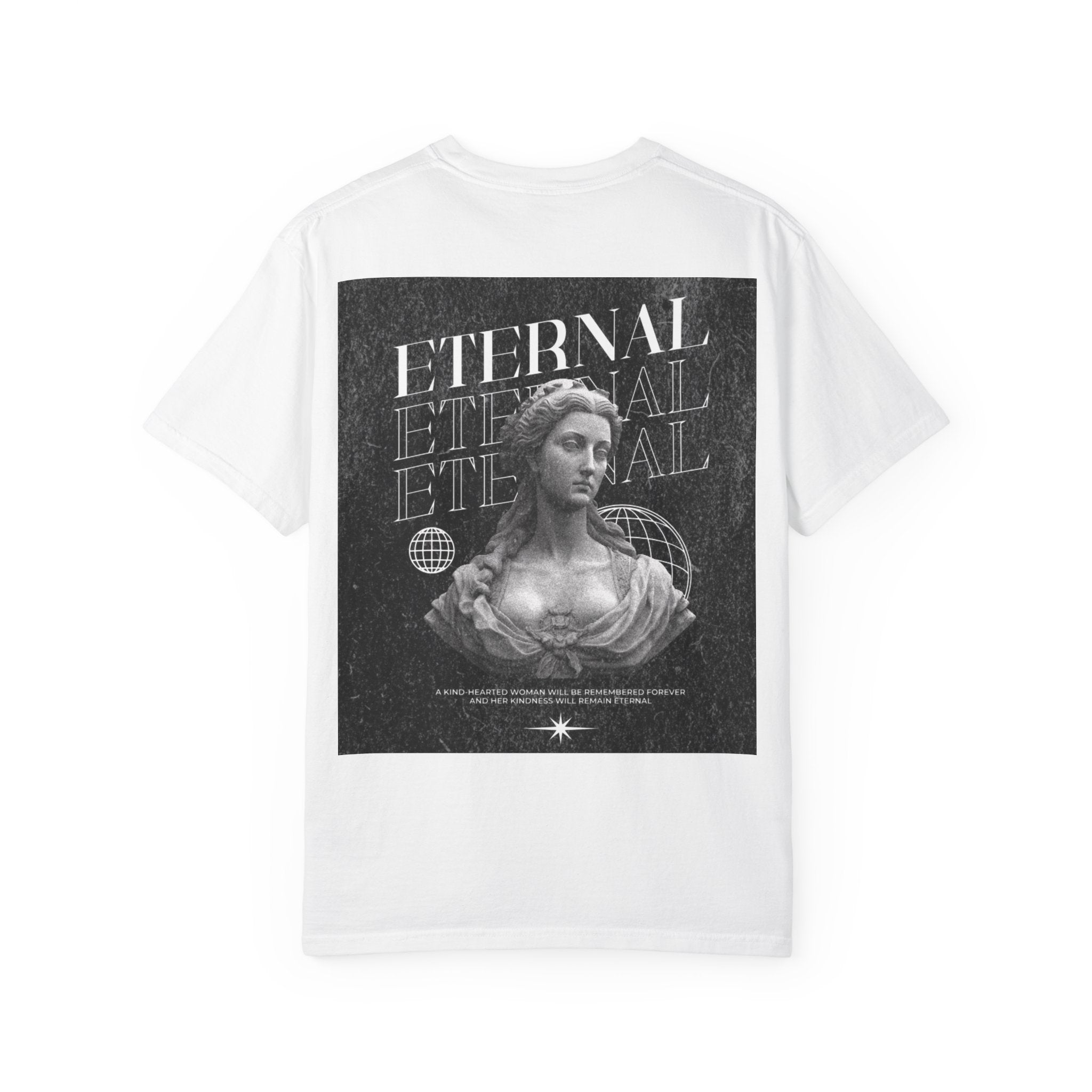 Eternal Statue Graphic Tee — Vintage Marble Bust Backprint T-Shirt