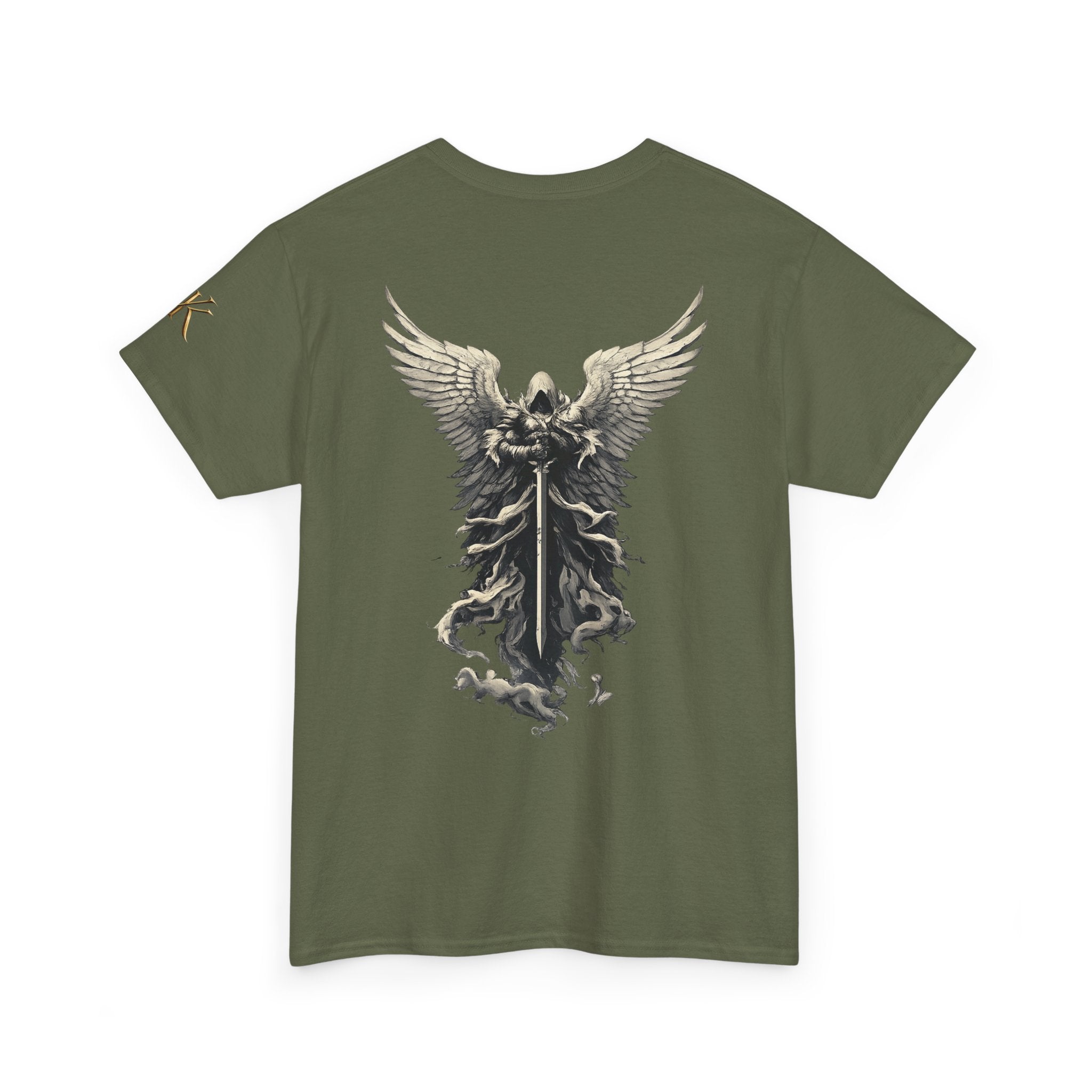 Angel Warrior T-Shirt — Gothic Winged Knight Graphic Tee